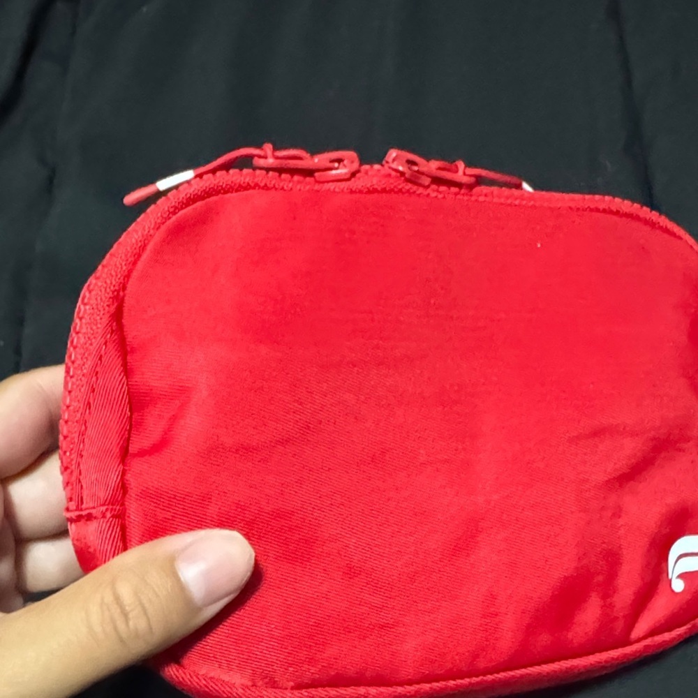 Fabletics Red Zip Travel Pouch Bag | New With Tags - Picture 4 of 13